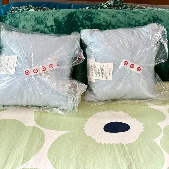 Pair of Two Blue/Green Kate Spade Beaded Pillows - Picture 3 of 6